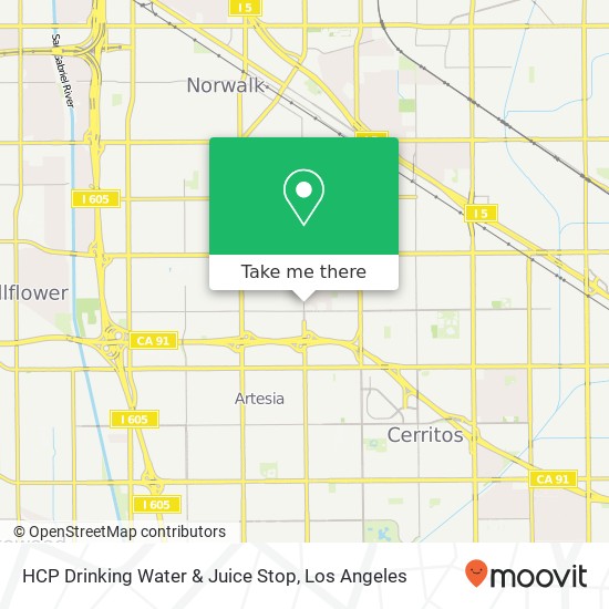 Mapa de HCP Drinking Water & Juice Stop, 16462 Norwalk Blvd Cerritos, CA 90703