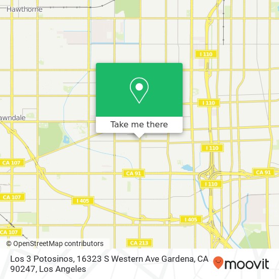 Los 3 Potosinos, 16323 S Western Ave Gardena, CA 90247 map