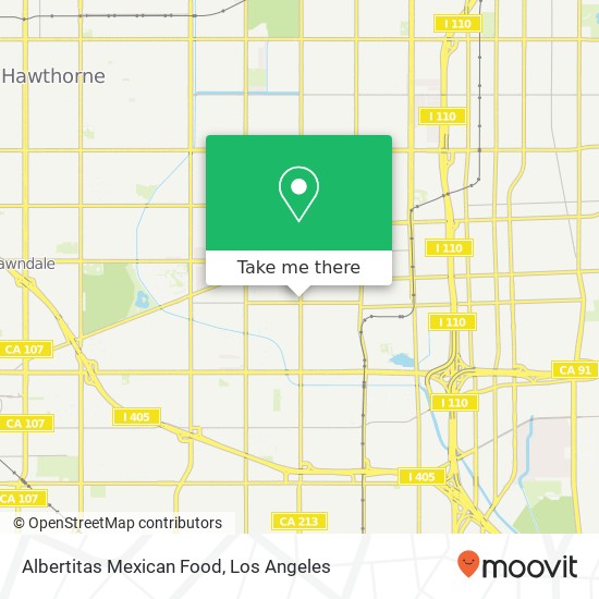 Mapa de Albertitas Mexican Food, 16323 S Western Ave Gardena, CA 90247