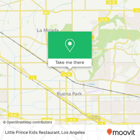 Mapa de Little Prince Kids Restaurant, 5300 Beach Blvd Buena Park, CA 90621