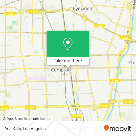 Mapa de Yes Kids, 213 E Compton Blvd Compton, CA 90220