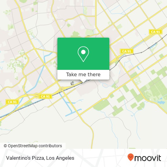 Valentino's Pizza map