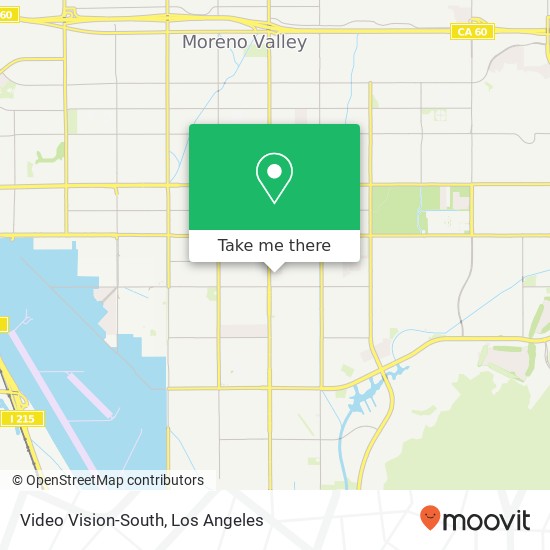 Mapa de Video Vision-South, 14910 Perris Blvd Moreno Valley, CA 92553