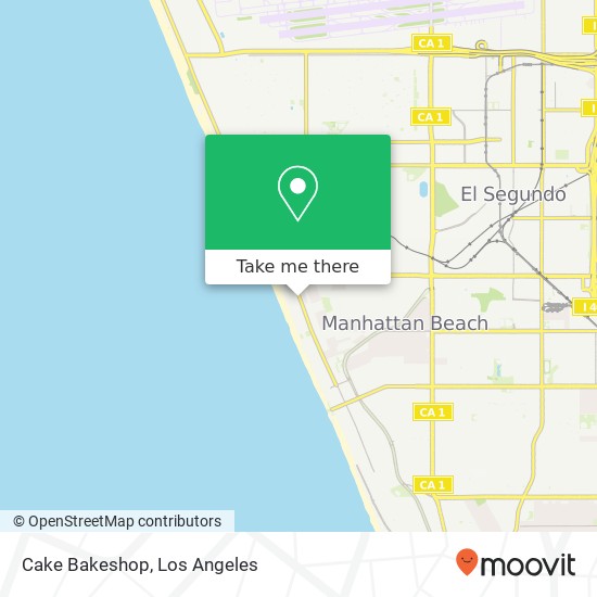 Mapa de Cake Bakeshop, 3319 Highland Ave Manhattan Beach, CA 90266