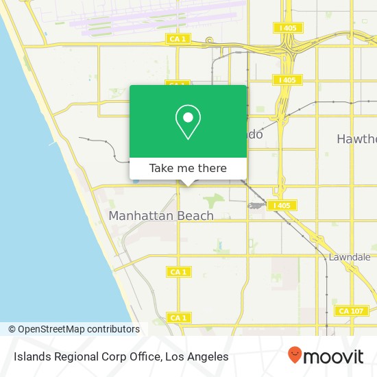 Mapa de Islands Regional Corp Office, 1200 Rosecrans Ave Manhattan Beach, CA 90266