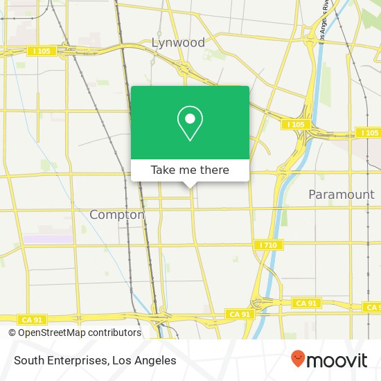 Mapa de South Enterprises, 525 N Long Beach Blvd Compton, CA 90221