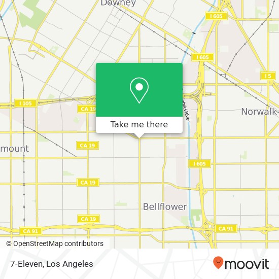 Mapa de 7-Eleven, 14300 Bellflower Blvd Bellflower, CA 90706