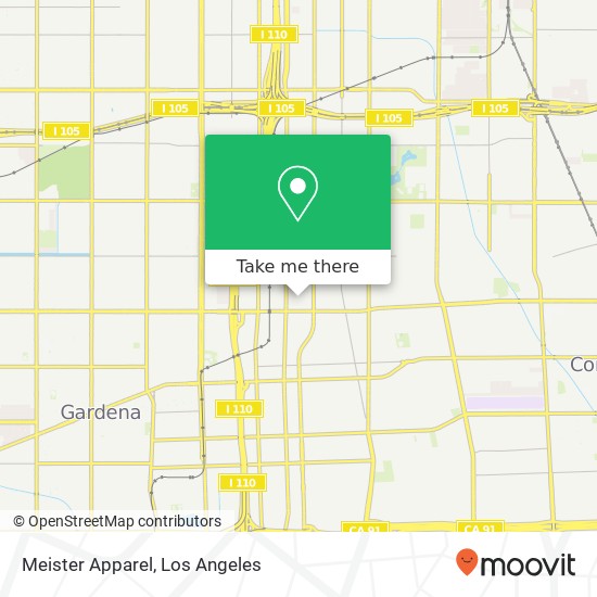Mapa de Meister Apparel, 206 W 140th St Los Angeles, CA 90061