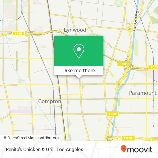 Mapa de Renita's Chicken & Grill, 1501 N Long Beach Blvd Compton, CA 90221