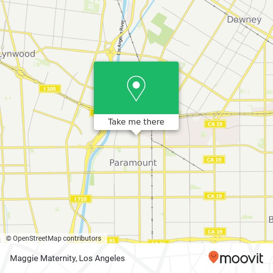 Mapa de Maggie Maternity, 14037 Garfield Ave Paramount, CA 90723