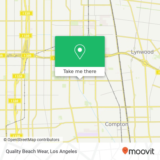 Mapa de Quality Beach Wear, 1513 W El Segundo Blvd Compton, CA 90222