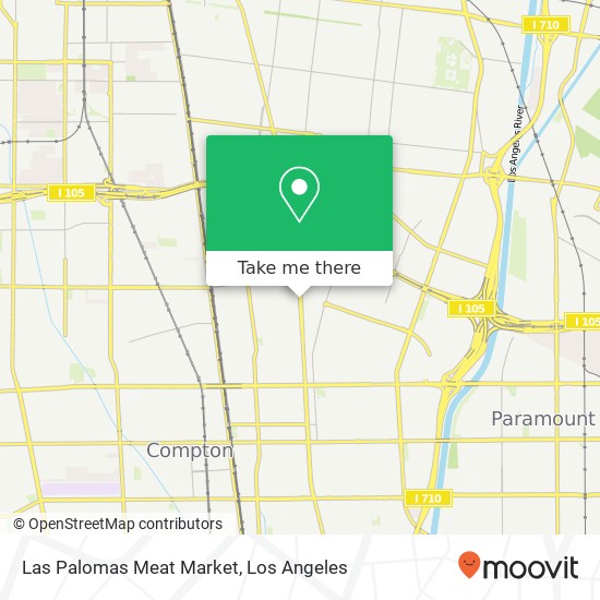 Mapa de Las Palomas Meat Market, 12401 Long Beach Blvd Lynwood, CA 90262