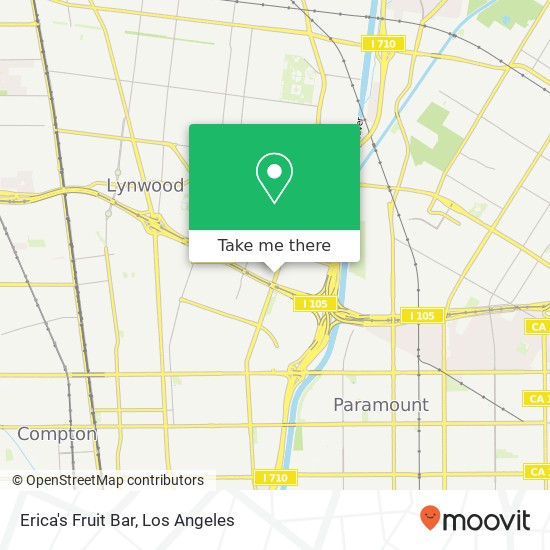 Mapa de Erica's Fruit Bar, 11659 Atlantic Ave Lynwood, CA 90262