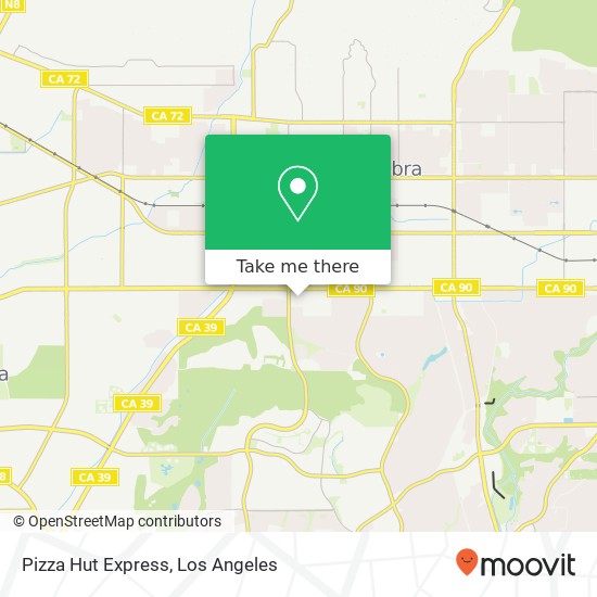 Mapa de Pizza Hut Express, 1000 W Imperial Hwy La Habra, CA 90631