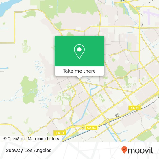 Mapa de Subway, 4950 La Sierra Ave Riverside, CA 92505