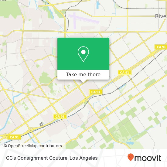 Mapa de CC's Consignment Couture, 9344 Magnolia Ave Riverside, CA 92503
