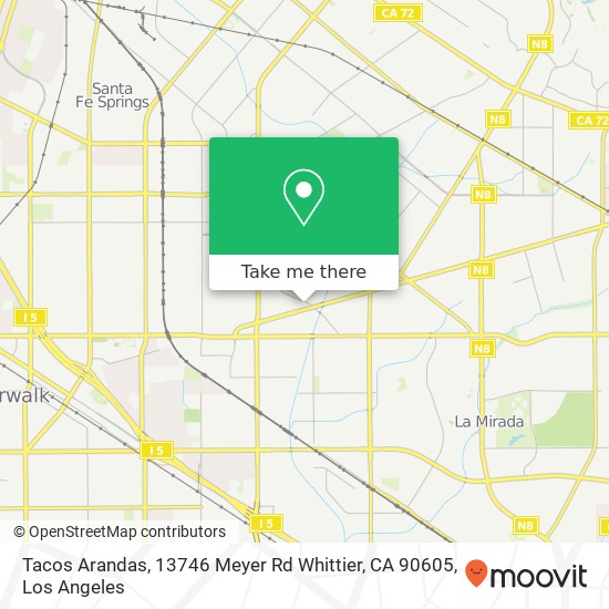 Tacos Arandas, 13746 Meyer Rd Whittier, CA 90605 map
