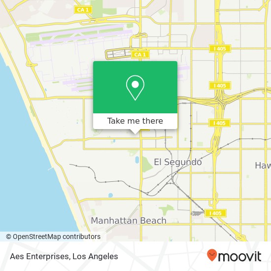 Mapa de Aes Enterprises, 1730 E Holly Ave El Segundo, CA 90245