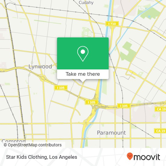 Mapa de Star Kids Clothing, 11325 Atlantic Ave Lynwood, CA 90262