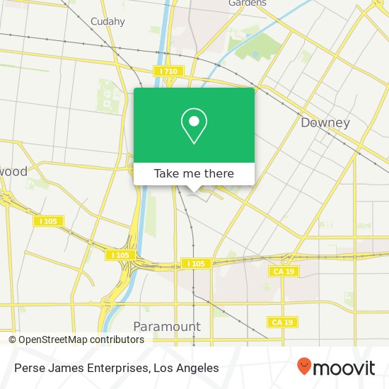 Mapa de Perse James Enterprises, 7373 Flores St Downey, CA 90242