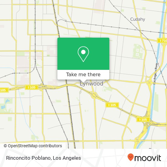 Mapa de Rinconcito Poblano, 3100 E Imperial Hwy Lynwood, CA 90262