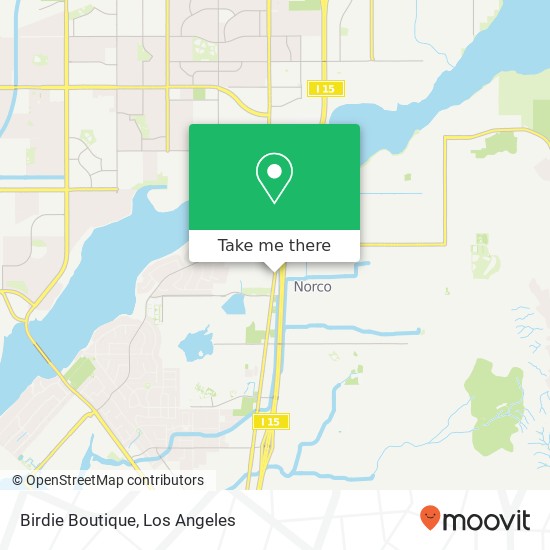 Mapa de Birdie Boutique, 3591 Hamner Ave Norco, CA 92860