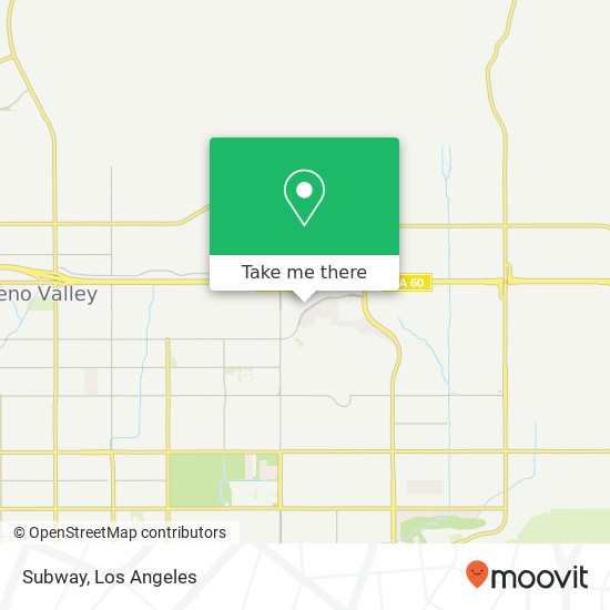 Mapa de Subway, 27110 Eucalyptus Ave Moreno Valley, CA 92555