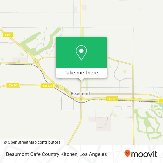Mapa de Beaumont Cafe Country Kitchen, 986 Beaumont Ave Beaumont, CA 92223