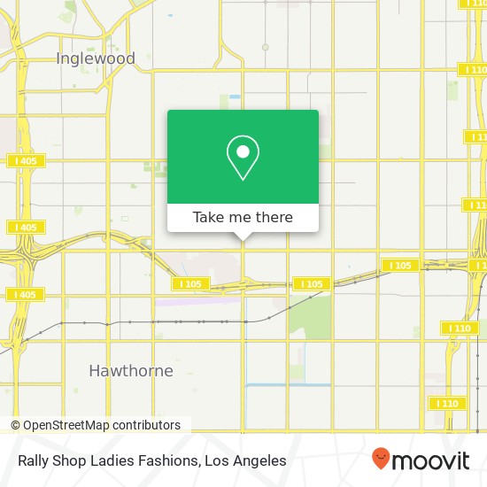 Mapa de Rally Shop Ladies Fashions, 11316 Crenshaw Blvd Inglewood, CA 90303