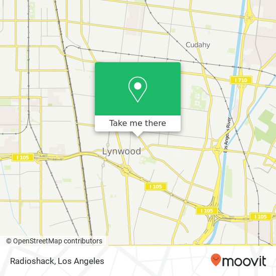 Mapa de Radioshack, 3568 Martin Luther King Jr Blvd Lynwood, CA 90262