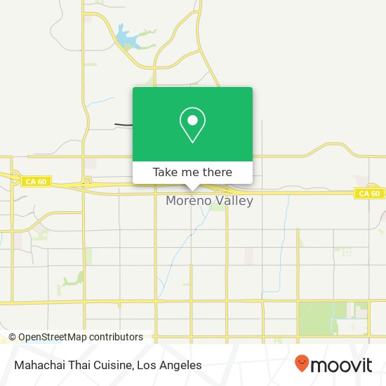 Mapa de Mahachai Thai Cuisine, 24528 Sunnymead Blvd Moreno Valley, CA 92553