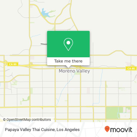Mapa de Papaya Valley Thai Cuisine, 24528 Sunnymead Blvd Moreno Valley, CA 92553