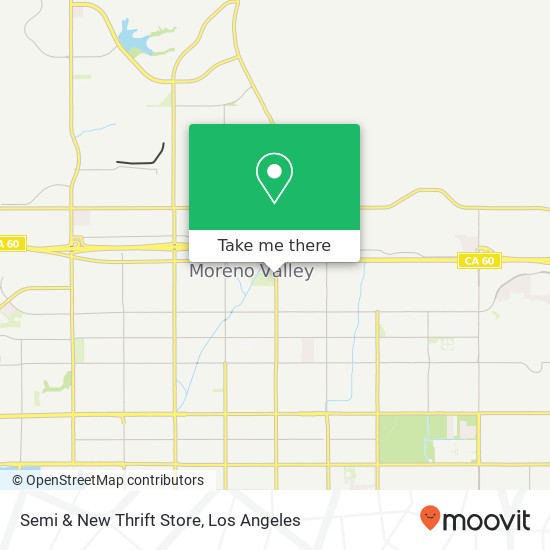 Mapa de Semi & New Thrift Store, 12607 Perris Blvd Moreno Valley, CA 92553