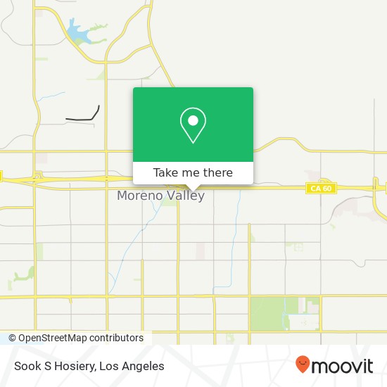 Mapa de Sook S Hosiery, 25211 Sunnymead Blvd Moreno Valley, CA 92553