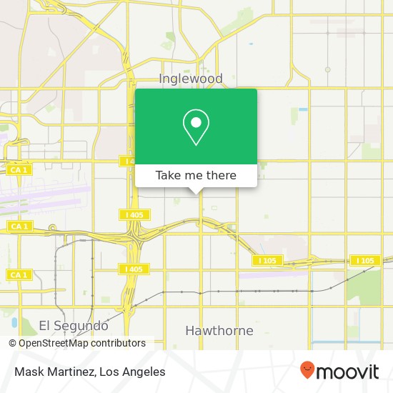 Mapa de Mask Martinez, 4435 Lennox Blvd Inglewood, CA 90304