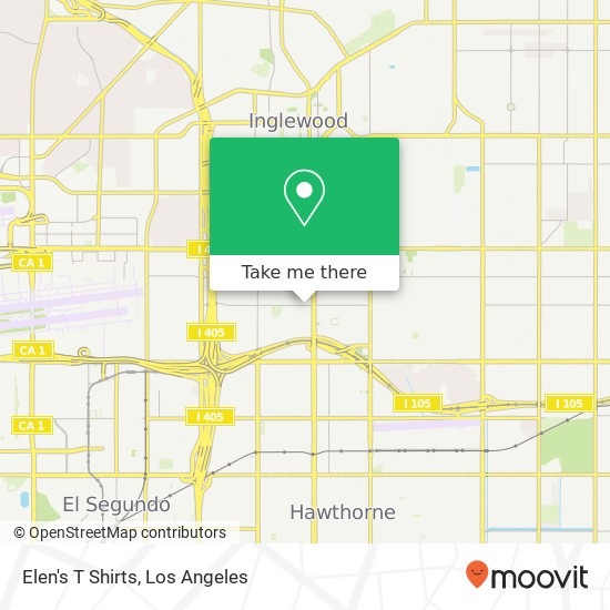 Mapa de Elen's T Shirts, 4441 Lennox Blvd Inglewood, CA 90304