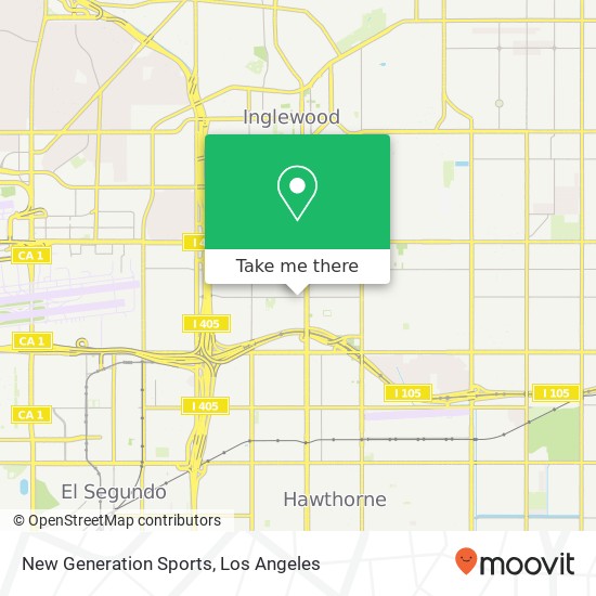 Mapa de New Generation Sports, 4434 Lennox Blvd Inglewood, CA 90304