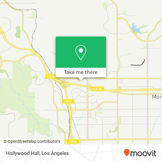 Mapa de Hollywood Hall, 12125 Day St Moreno Valley, CA 92557