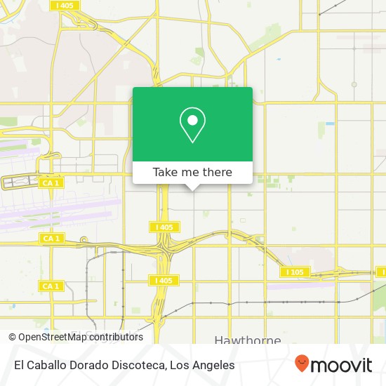 Mapa de El Caballo Dorado Discoteca, 10401 S Inglewood Ave Inglewood, CA 90304