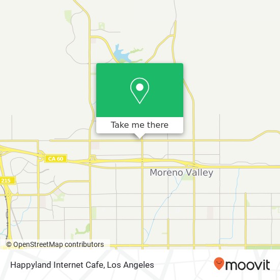 Mapa de Happyland Internet Cafe, 23940 Ironwood Ave Moreno Valley, CA 92557