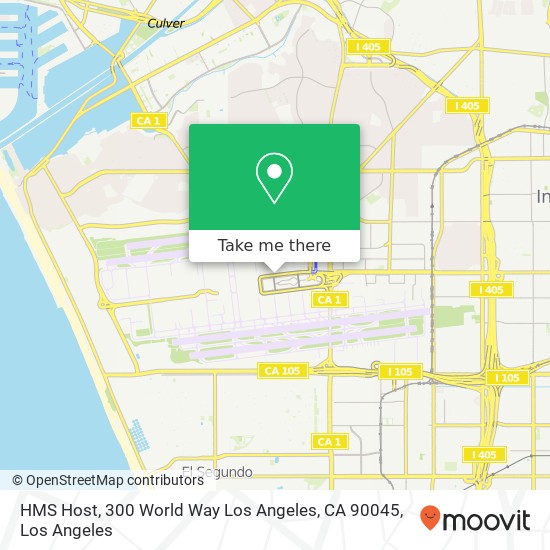 Mapa de HMS Host, 300 World Way Los Angeles, CA 90045