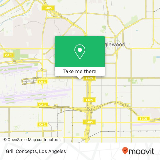 Mapa de Grill Concepts, 5400 W Century Blvd Los Angeles, CA 90045