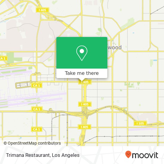 Mapa de Trimana Restaurant, 5200 W Century Blvd Los Angeles, CA 90045