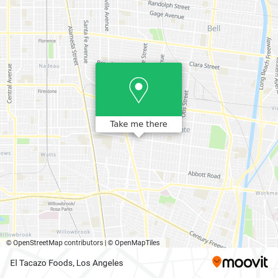 El Tacazo Foods map