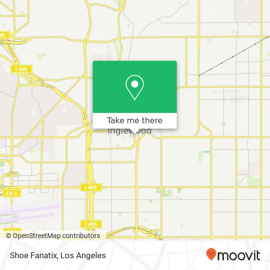 Mapa de Shoe Fanatix, 209 E Nutwood St Inglewood, CA 90301