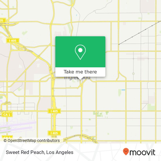 Mapa de Sweet Red Peach, 214 E Nutwood St Inglewood, CA 90301