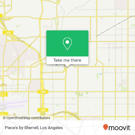 Mapa de Piece's by Sherrell, 318 E Hillcrest Blvd Inglewood, CA 90301