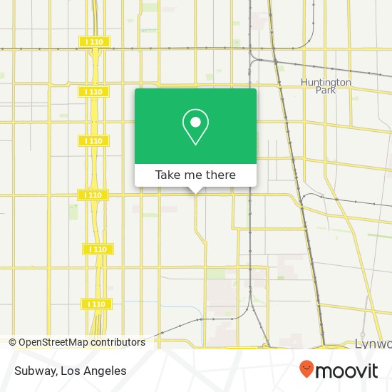 Mapa de Subway, 8600 S Central Ave Los Angeles, CA 90002