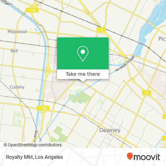Mapa de Royalty Mkt, 6600 Florence Ave Bell Gardens, CA 90201