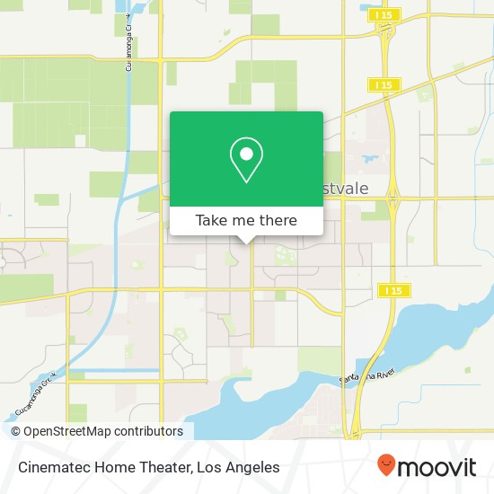 Mapa de Cinematec Home Theater, 13430 Cascade Ct Corona, CA 92880